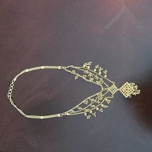 Kundan Layered Gold Tone Necklace